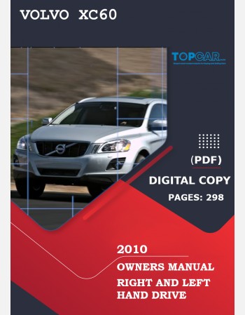 2010 volvo xc60 owners manual lhd& rhd
